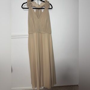 Bari Jay Chic Tan Backless Dress size 18